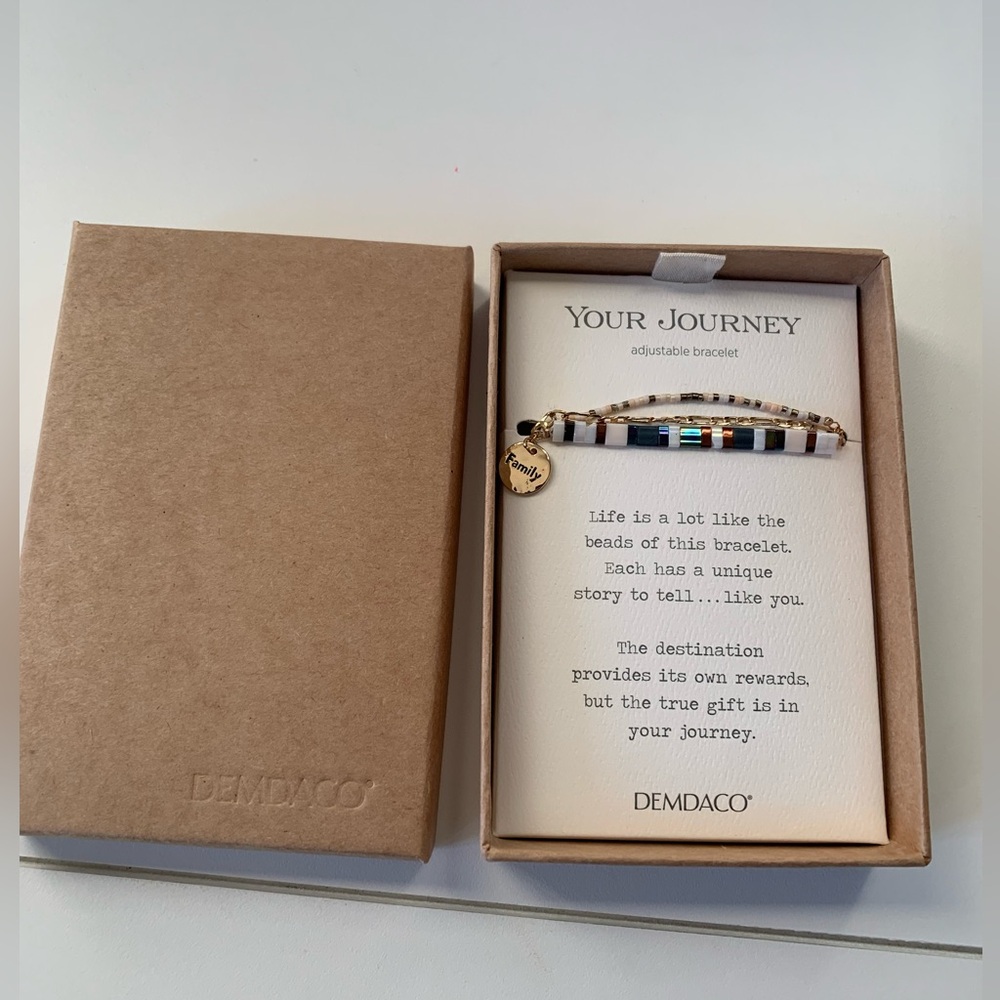 Demdaco adjustable “Your Journey” bracelet.